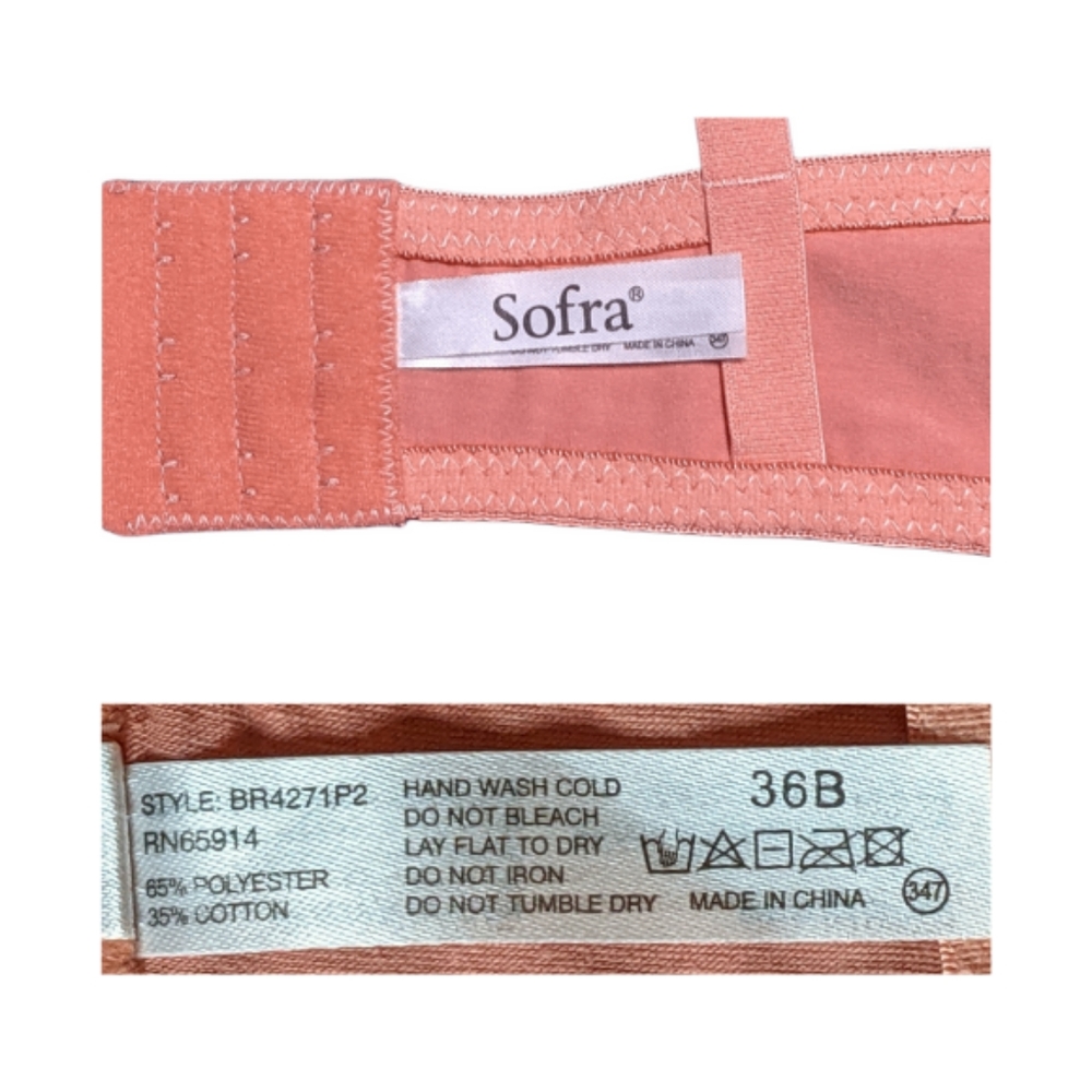 NWOT Sofra T-Shirt Bras, 36B - Picture 3 of 7